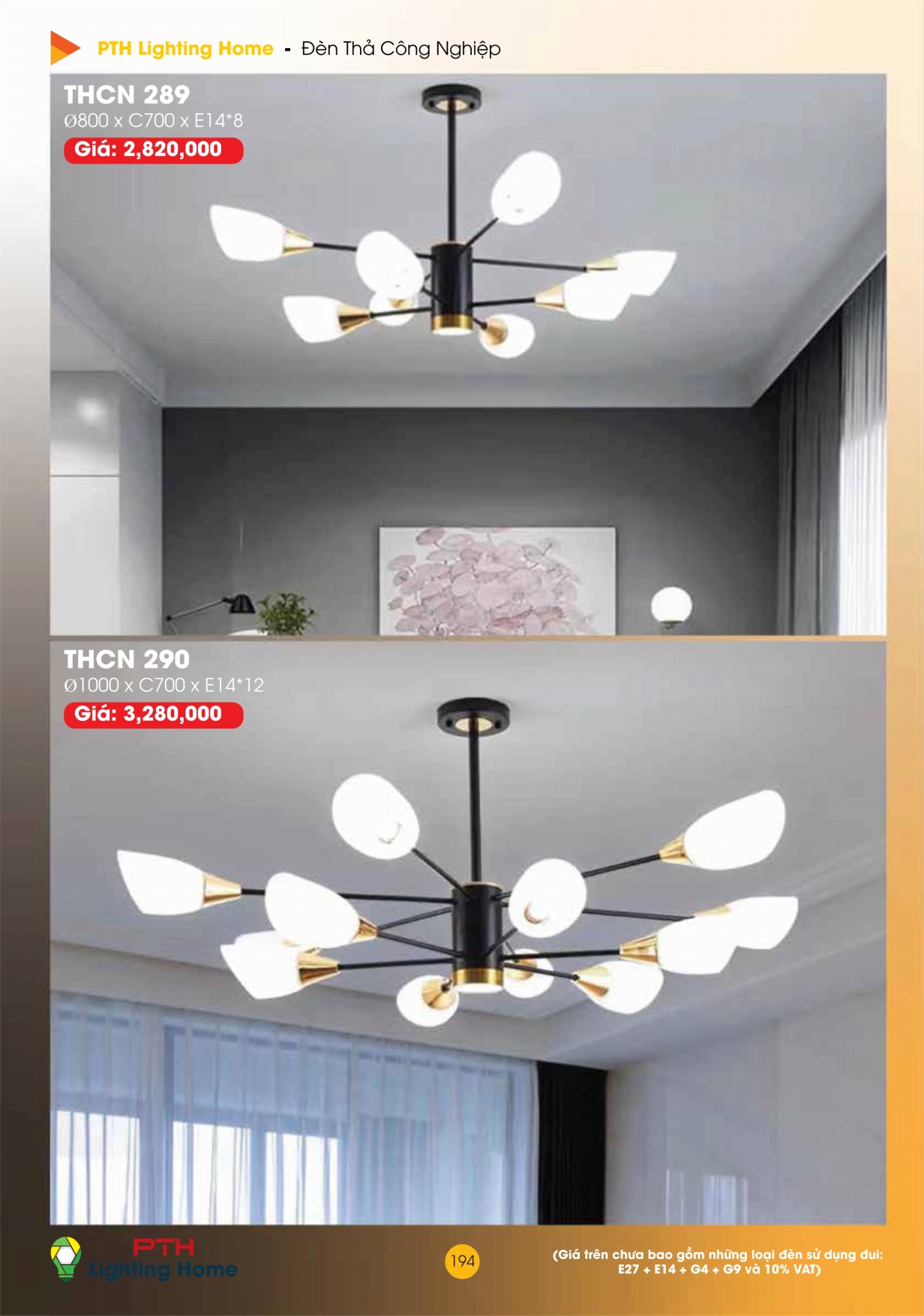 194 - Đèn Thả Cà Phê Công Nghiệp Lighting Home - Catalogue 2023