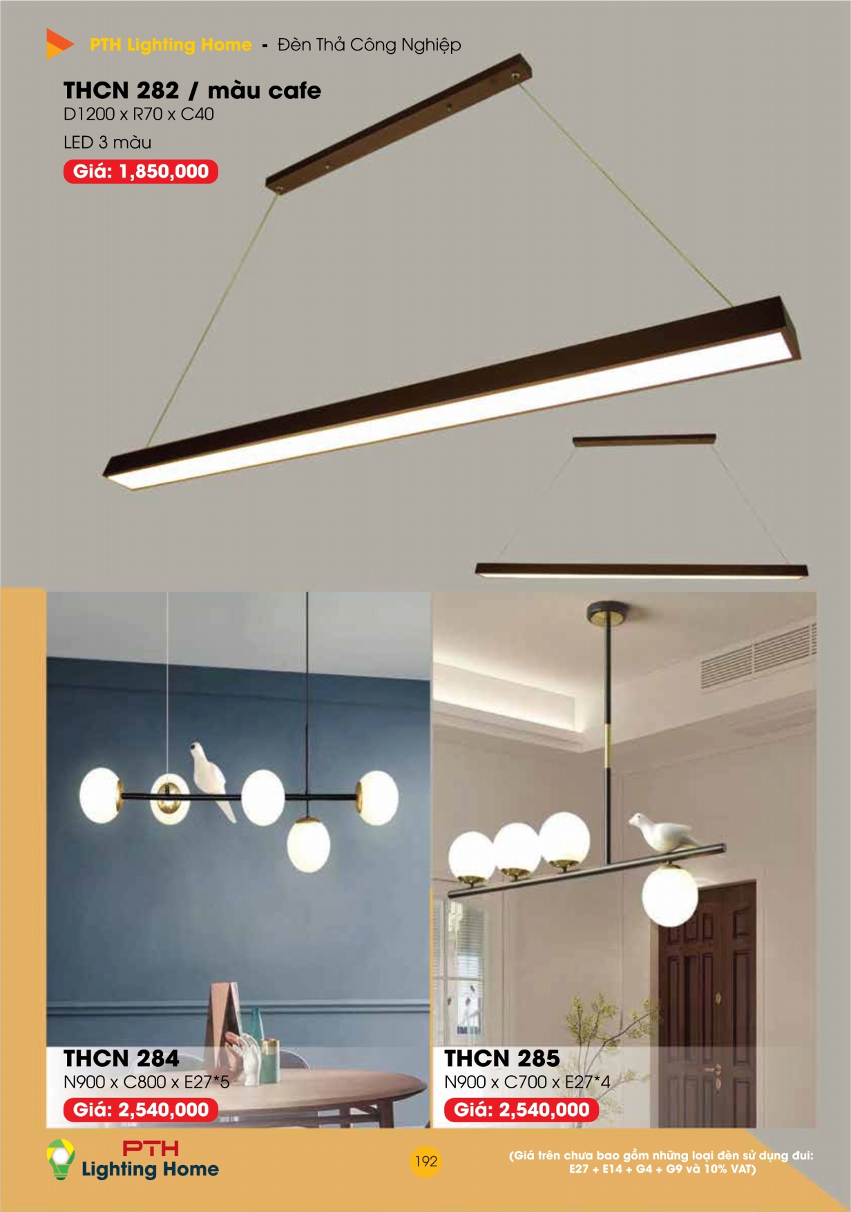 192 - Đèn Thả Cà Phê Công Nghiệp Lighting Home - Catalogue 2023