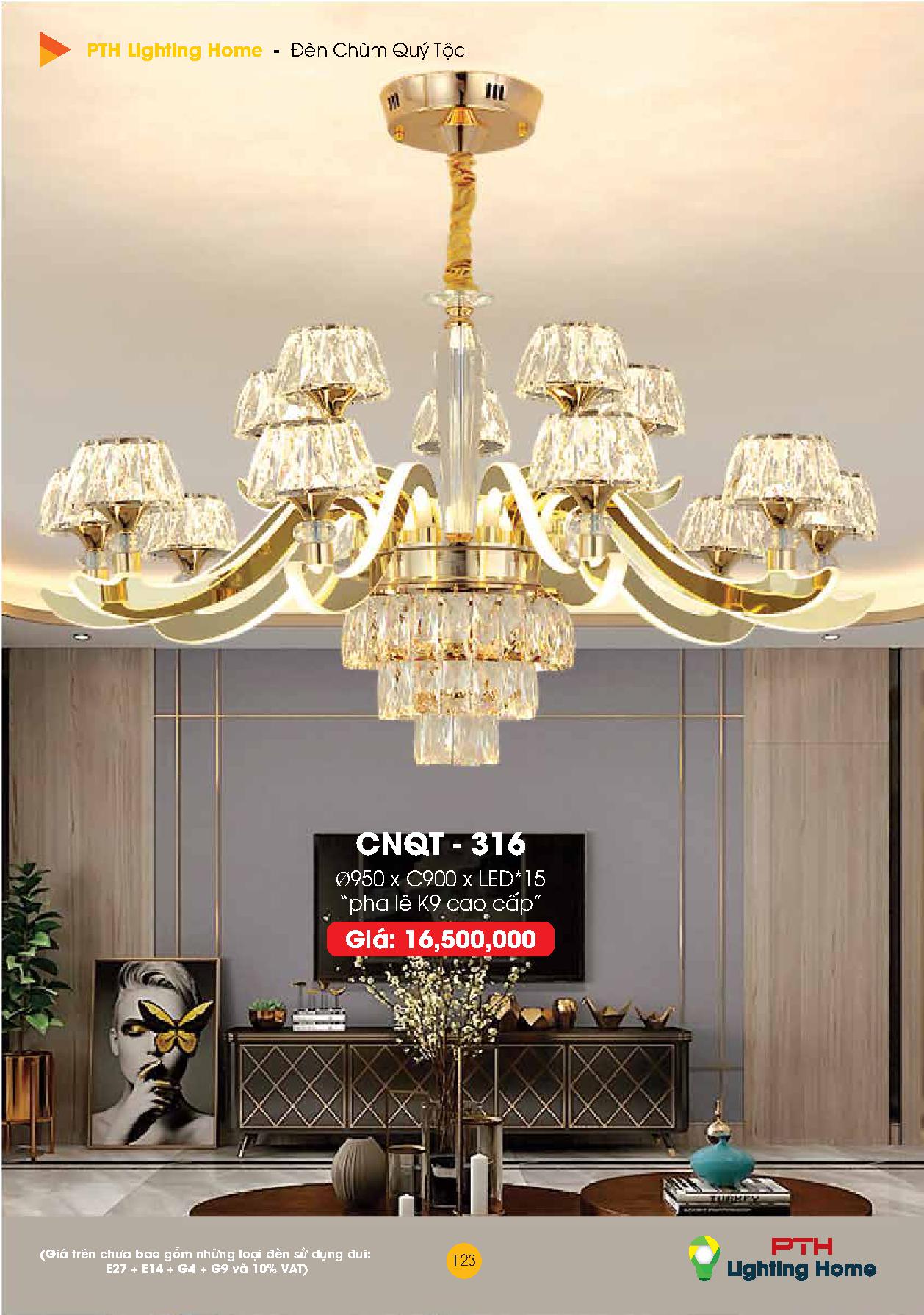 123 - Đèn chùm quý tộc Lighting Home Catalogue 2023