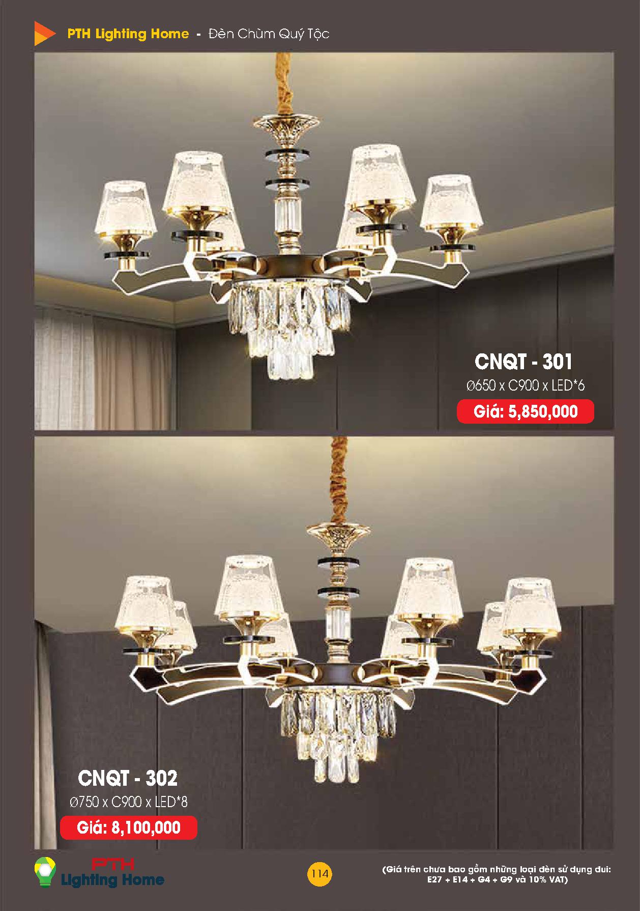 114 - Đèn chùm quý tộc Lighting Home Catalogue 2023