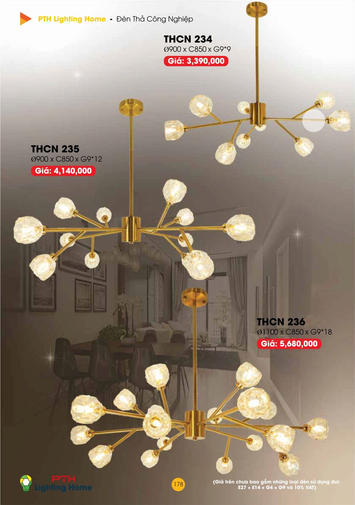 178 - Đèn Thả Cà Phê Công Nghiệp Lighting Home - Catalogue 2023