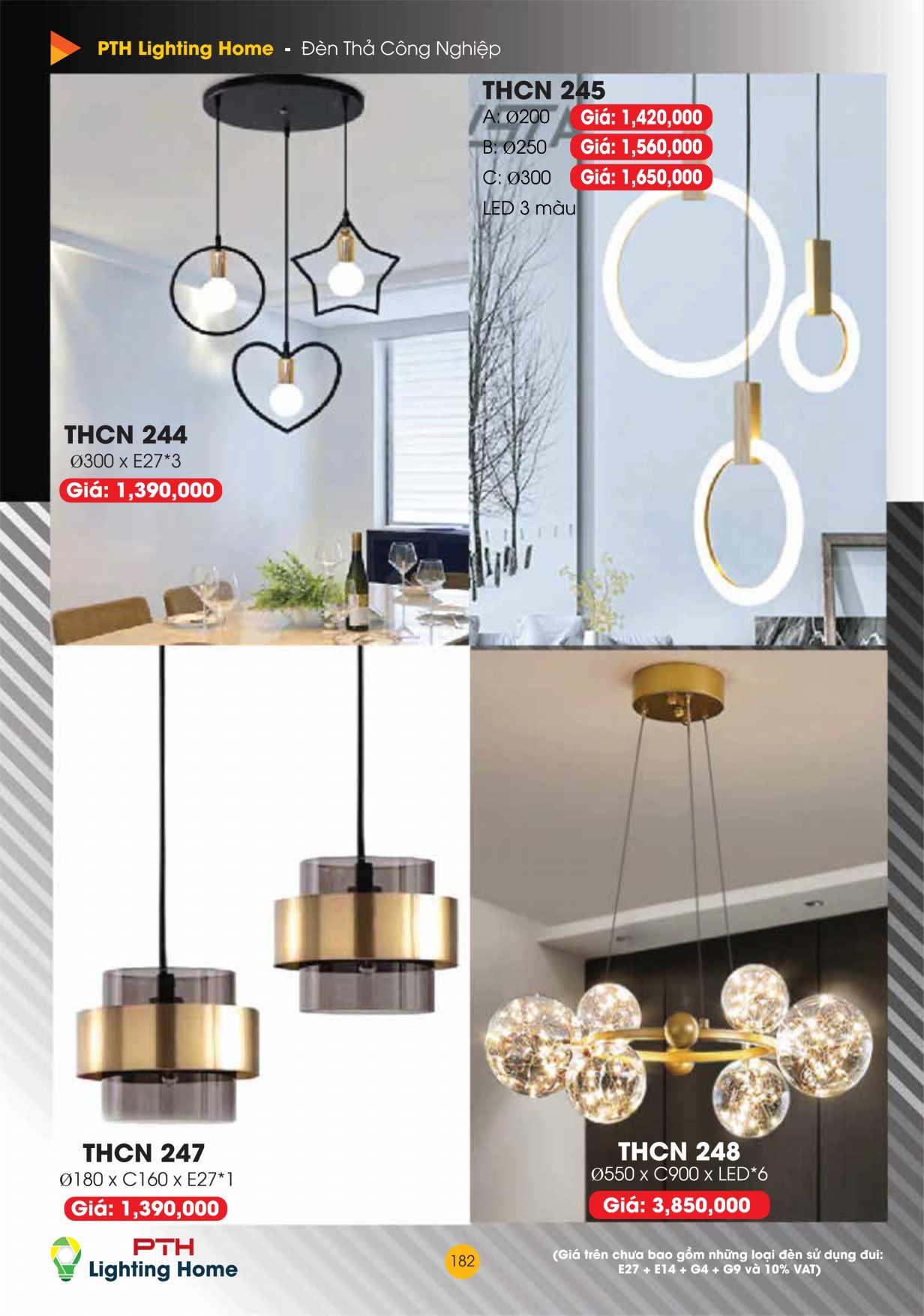 182 - Đèn Thả Cà Phê Công Nghiệp Lighting Home - Catalogue 2023