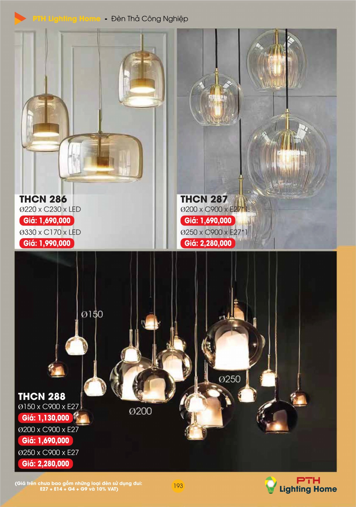 193 - Đèn Thả Cà Phê Công Nghiệp Lighting Home - Catalogue 2023