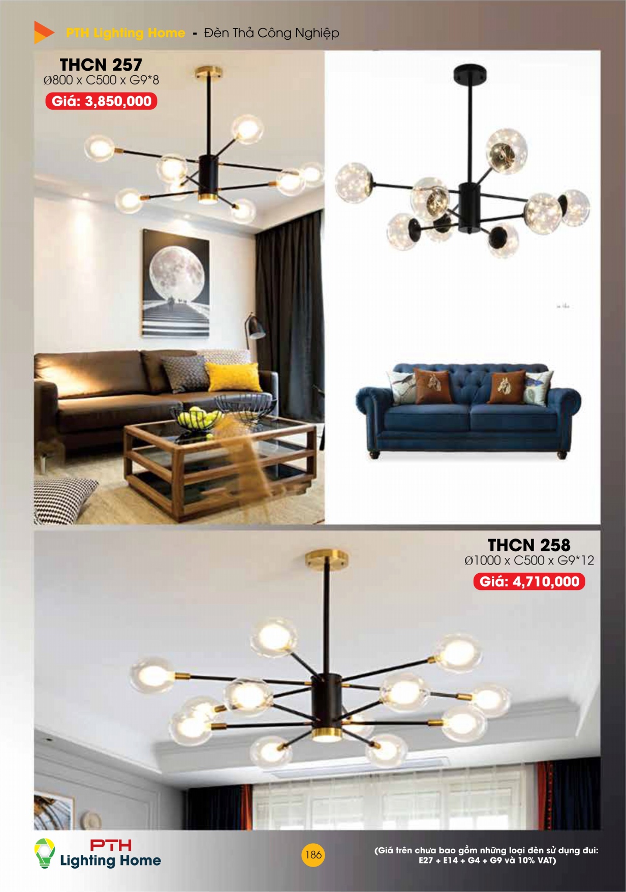 186 - Đèn Thả Cà Phê Công Nghiệp Lighting Home - Catalogue 2023