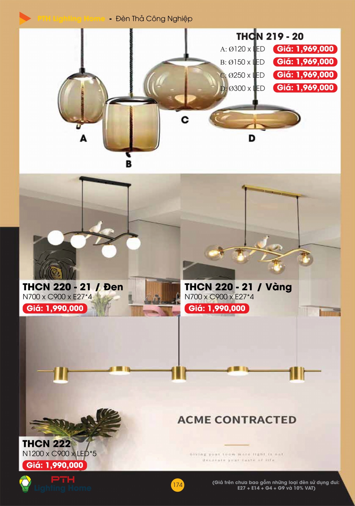 174 - Đèn Thả Cà Phê Công Nghiệp Lighting Home - Catalogue 2023