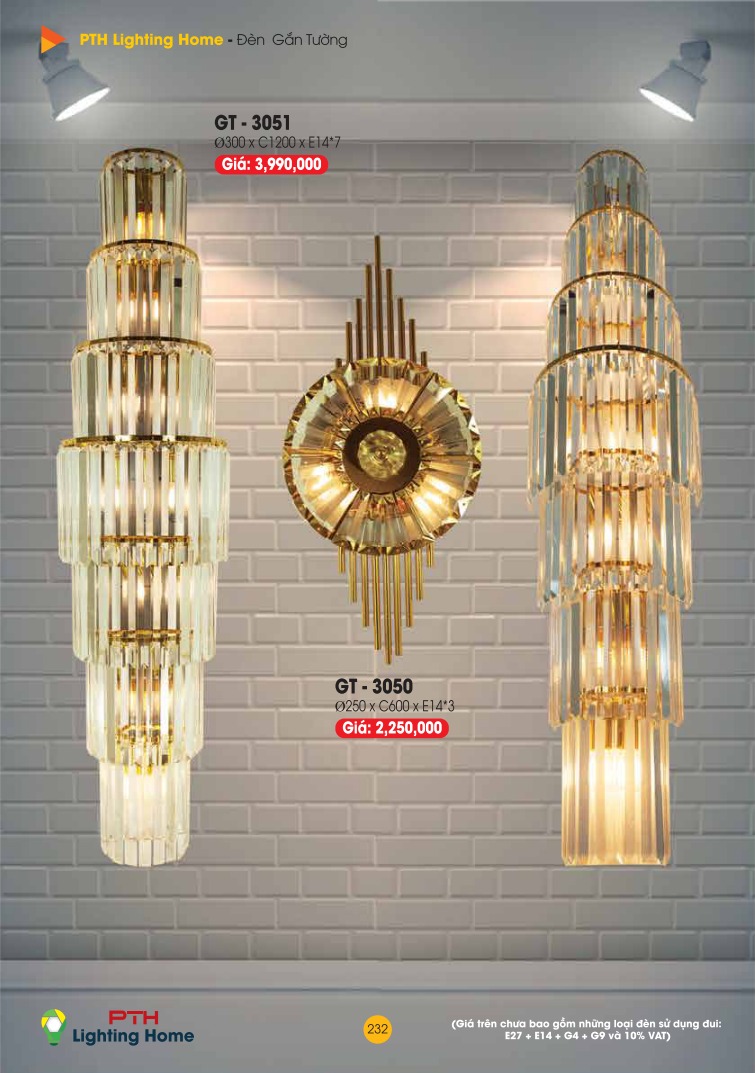 232 - Đèn gắn tường Lighting Home