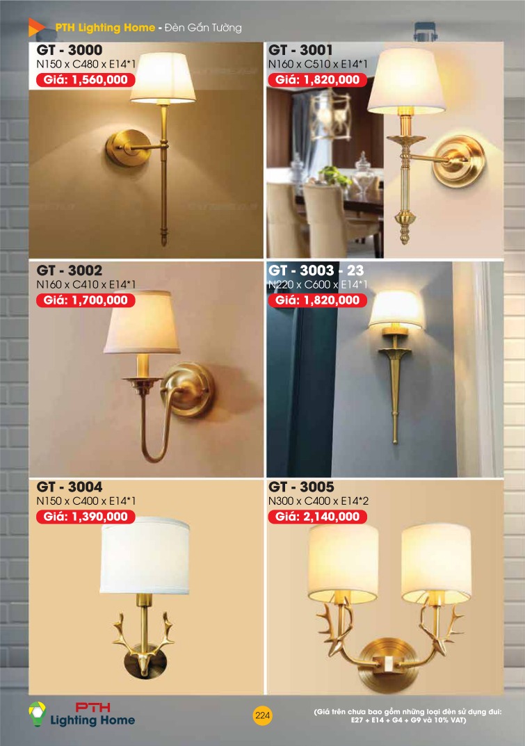 224 - Đèn gắn tường Lighting Home