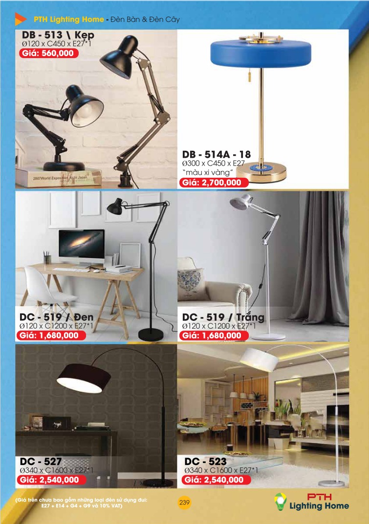 239 Đèn Bàn, Đèn Cây Lighting Home