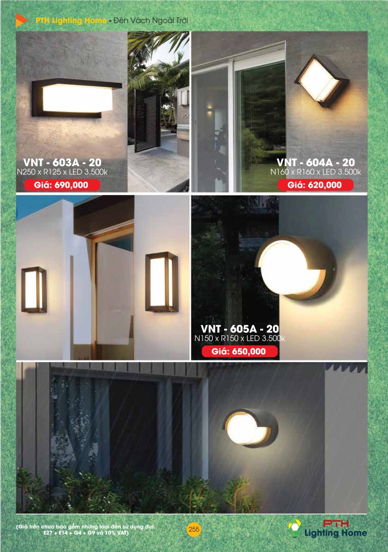 255 Đèn Vách Ngoài Trời Lighting Home