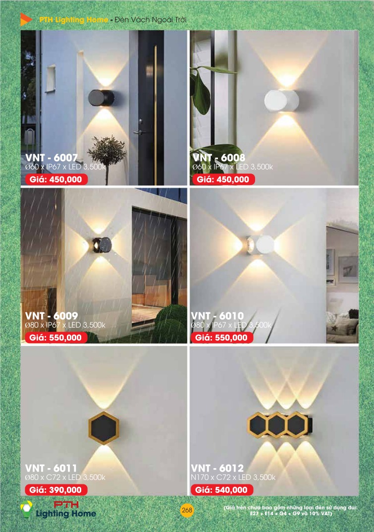 268 Đèn Vách Ngoài Trời Lighting Home