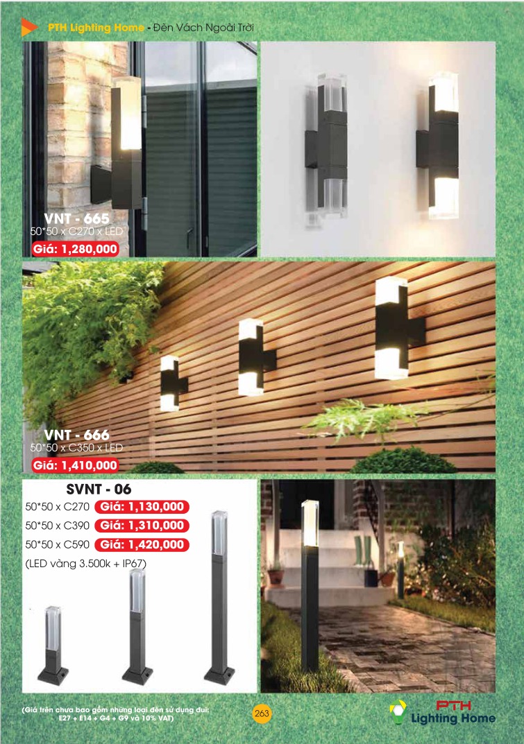 263 Đèn Vách Ngoài Trời Lighting Home