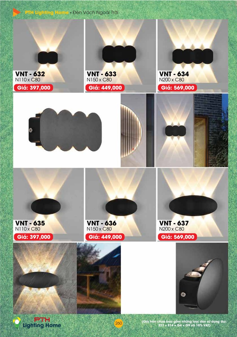 260 Đèn Vách Ngoài Trời Lighting Home