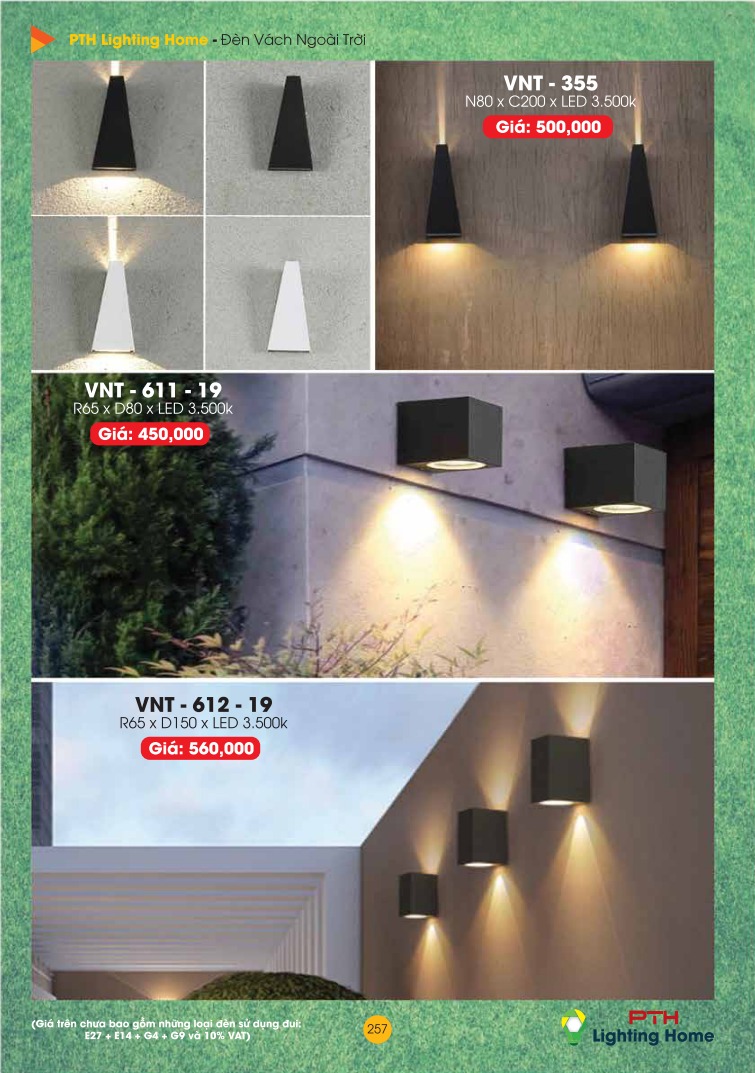 257 Đèn Vách Ngoài Trời Lighting Home