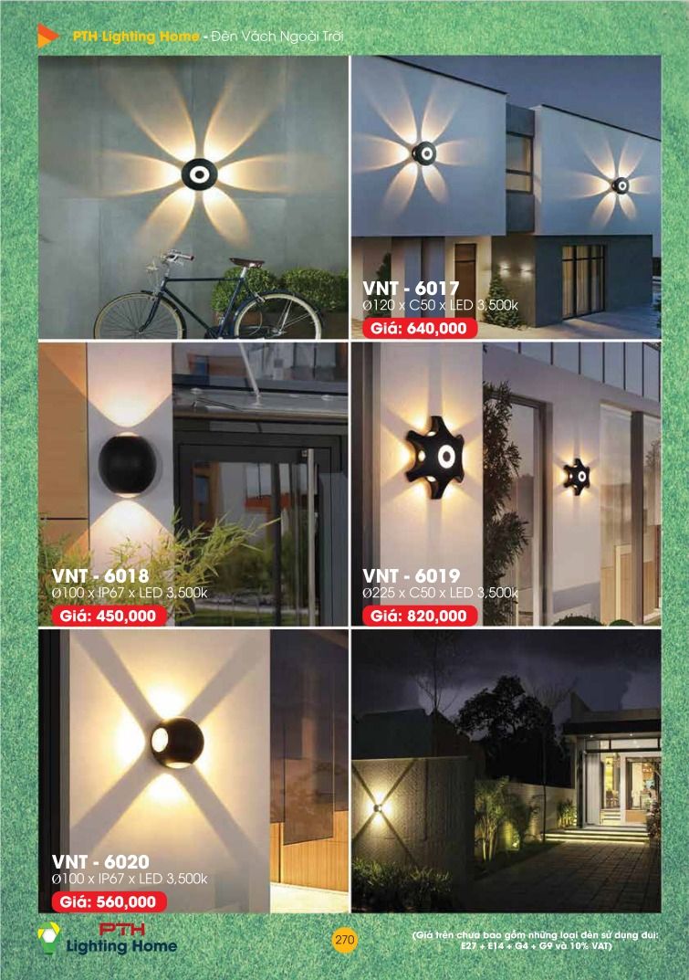 270 Đèn Vách Ngoài Trời Lighting Home