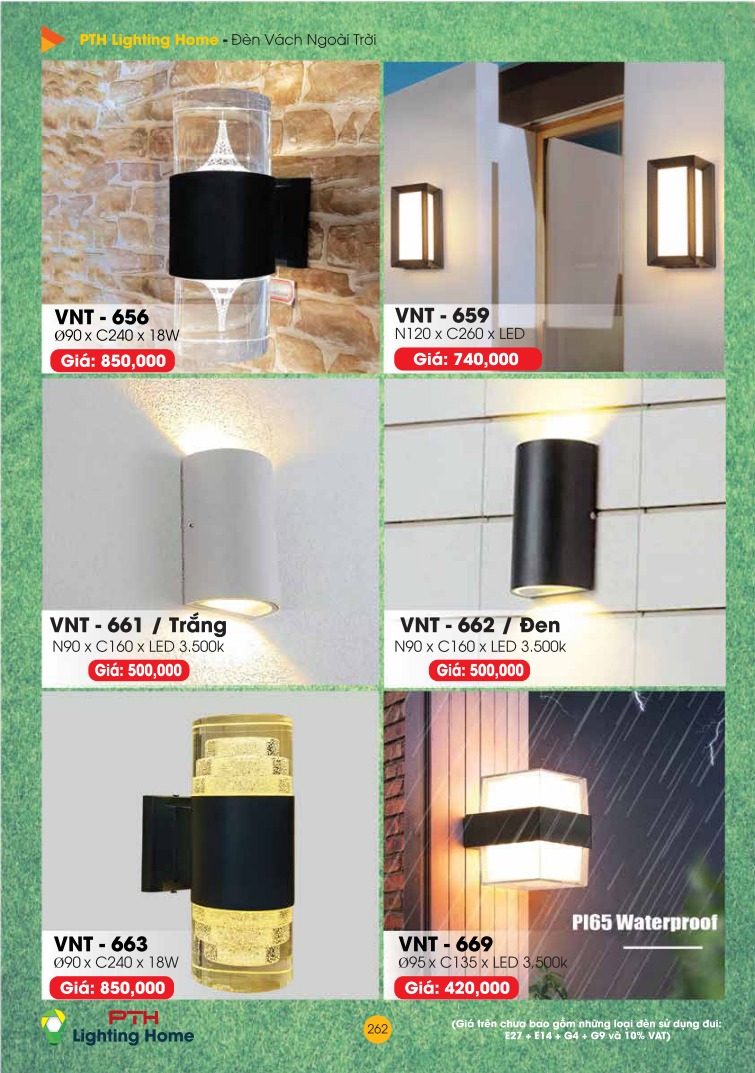 262 Đèn Vách Ngoài Trời Lighting Home