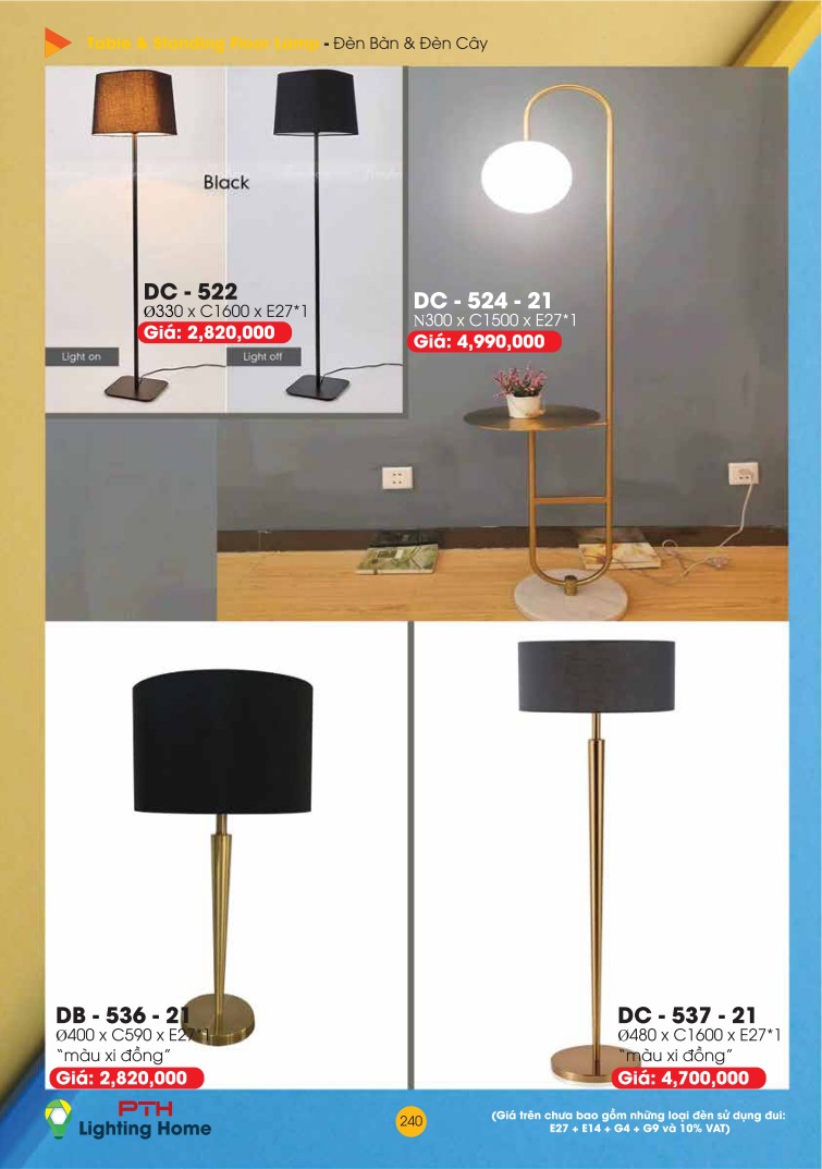 240 Đèn Bàn, Đèn Cây Lighting Home