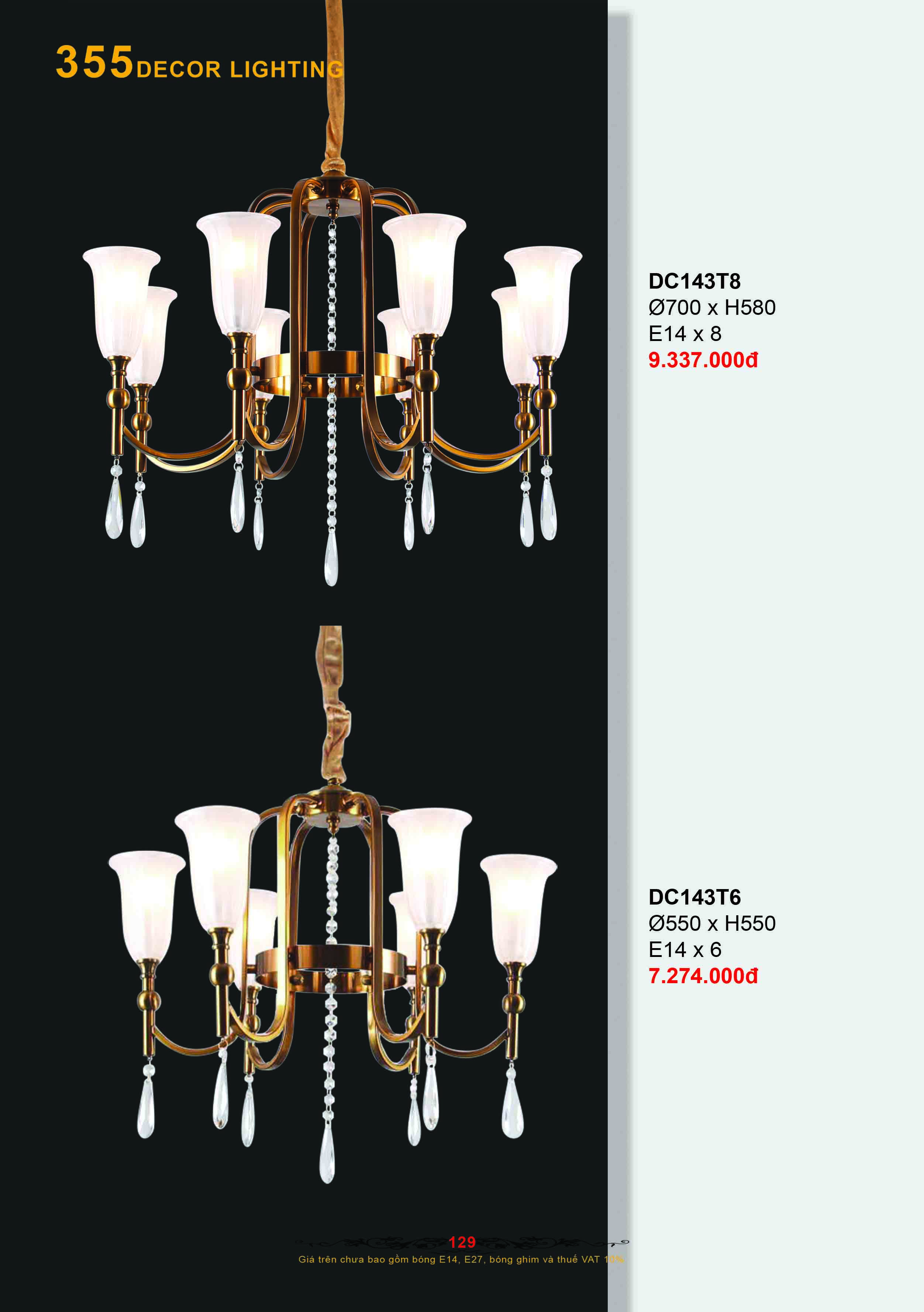 Catalogue 355 2023 (ĐÈN CHÙM CAO CẤP 71-144)