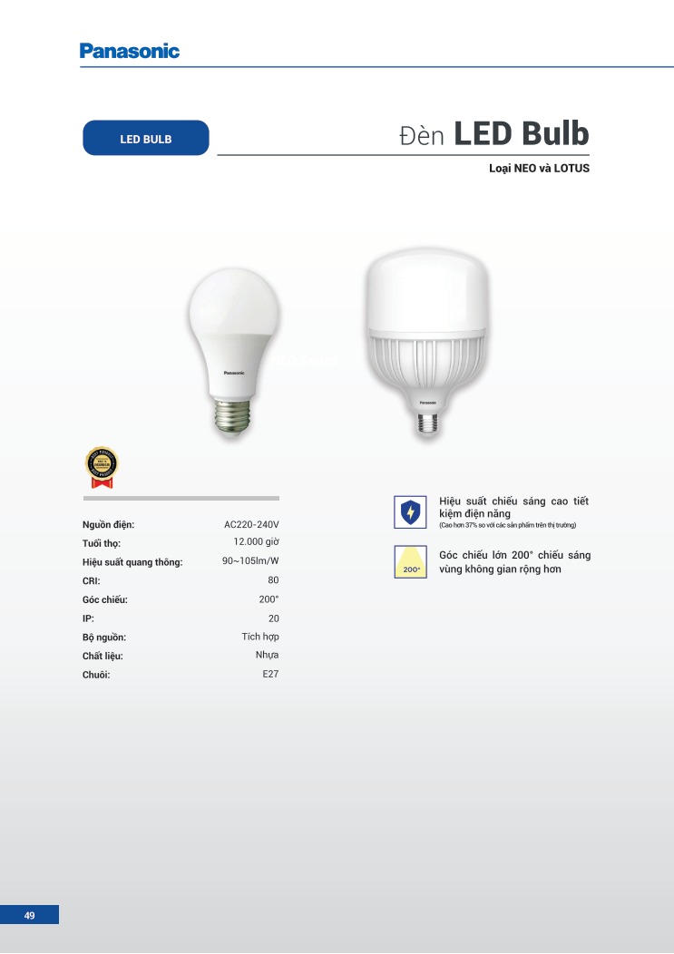 PANASONIC LIGHTING CATALOGUE 2022