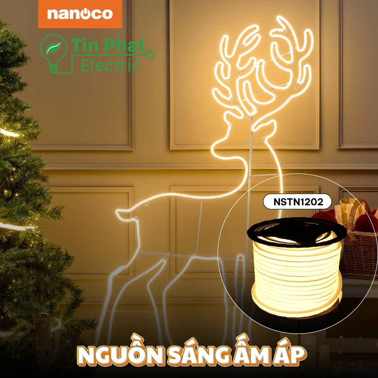 Đèn LED dây ngoài trời 120 chip Nanoco - Neon NSTN1202