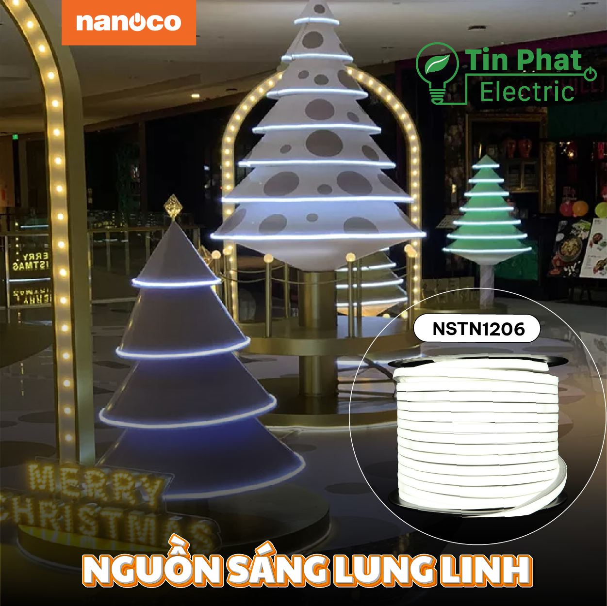 Đèn LED dây ngoài trời 120 chip Nanoco - Neon NSTN1202