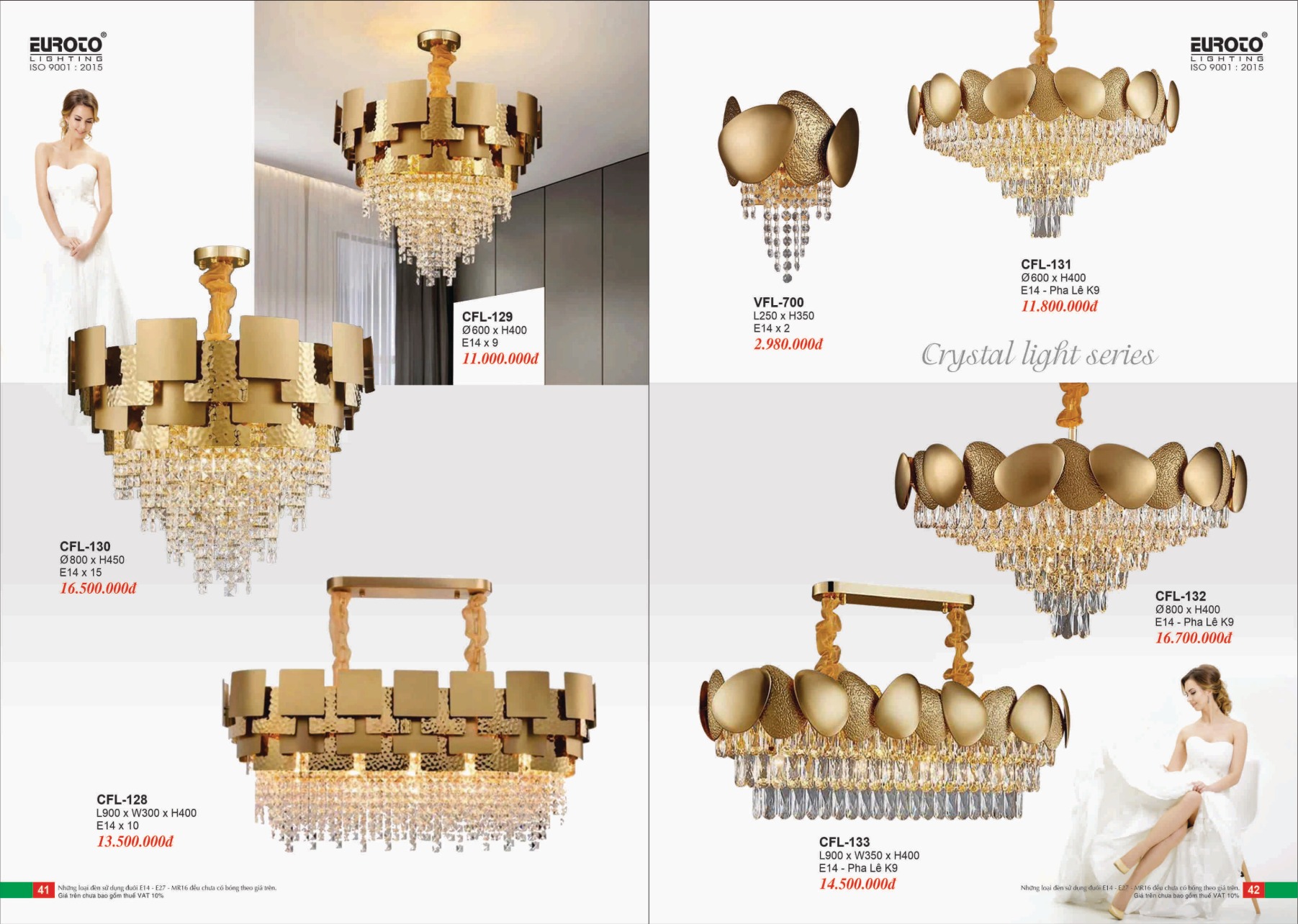 Bảng giá Đèn Trang Trí EUROTO Lighting (Catalogue 2023-2024)