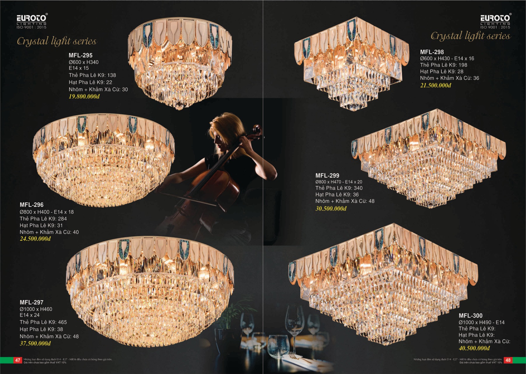 Bảng giá Đèn Trang Trí EUROTO Lighting (Catalogue 2023-2024)