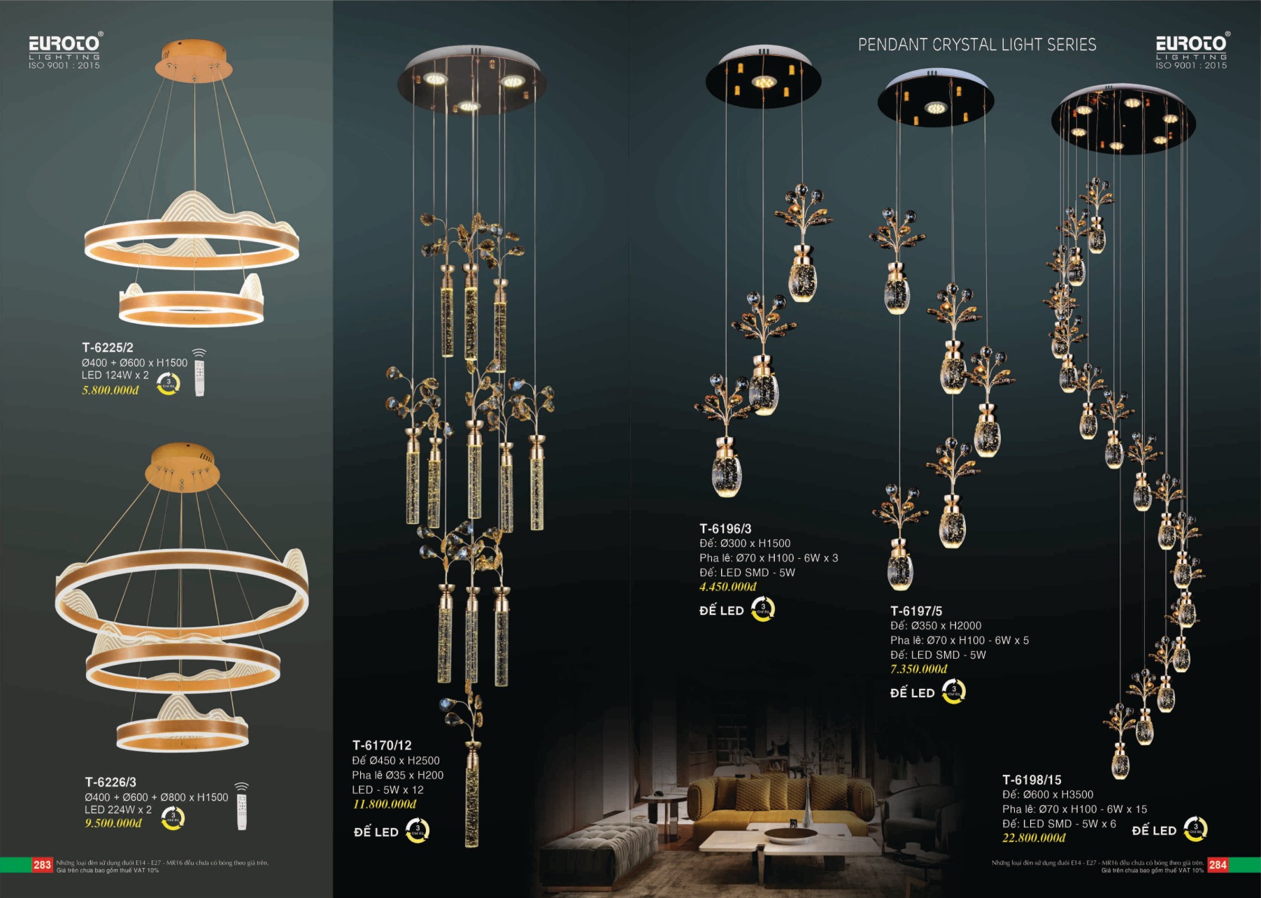 Bảng giá Đèn Trang Trí EUROTO Lighting (Catalogue 2023-2024)