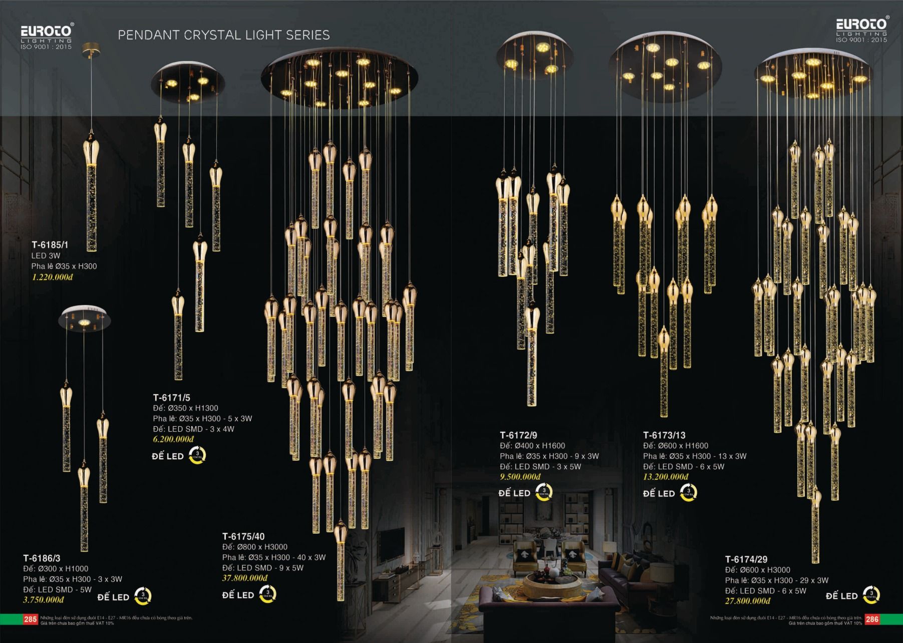 Bảng giá Đèn Trang Trí EUROTO Lighting (Catalogue 2023-2024)