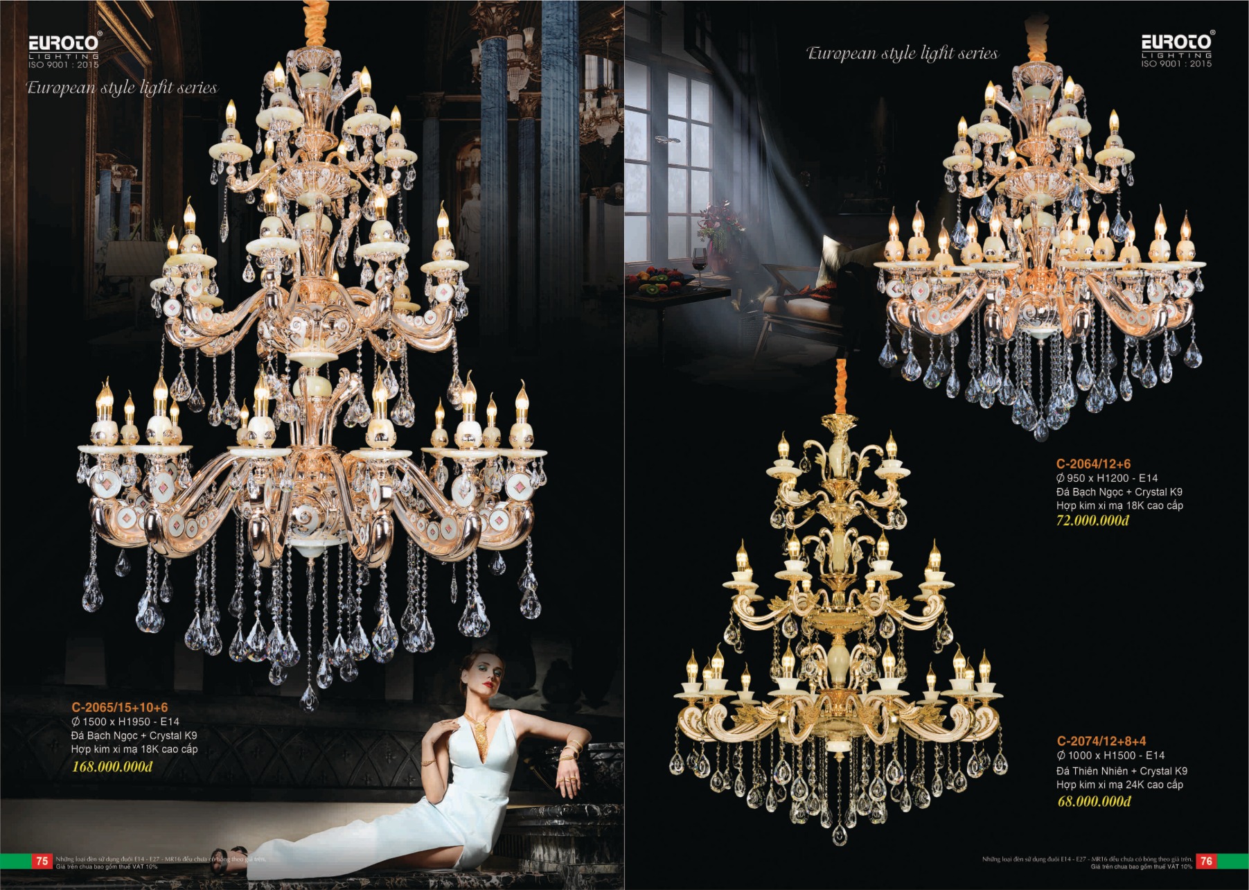 Bảng giá Đèn Trang Trí EUROTO Lighting (Catalogue 2023-2024)