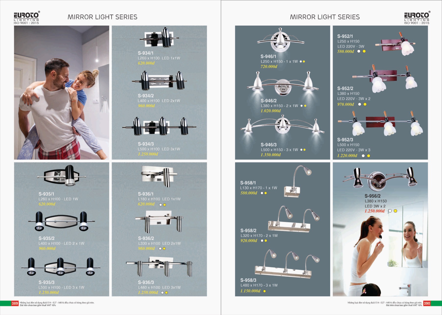 Bảng giá Đèn Trang Trí EUROTO Lighting (Catalogue 2023-2024)