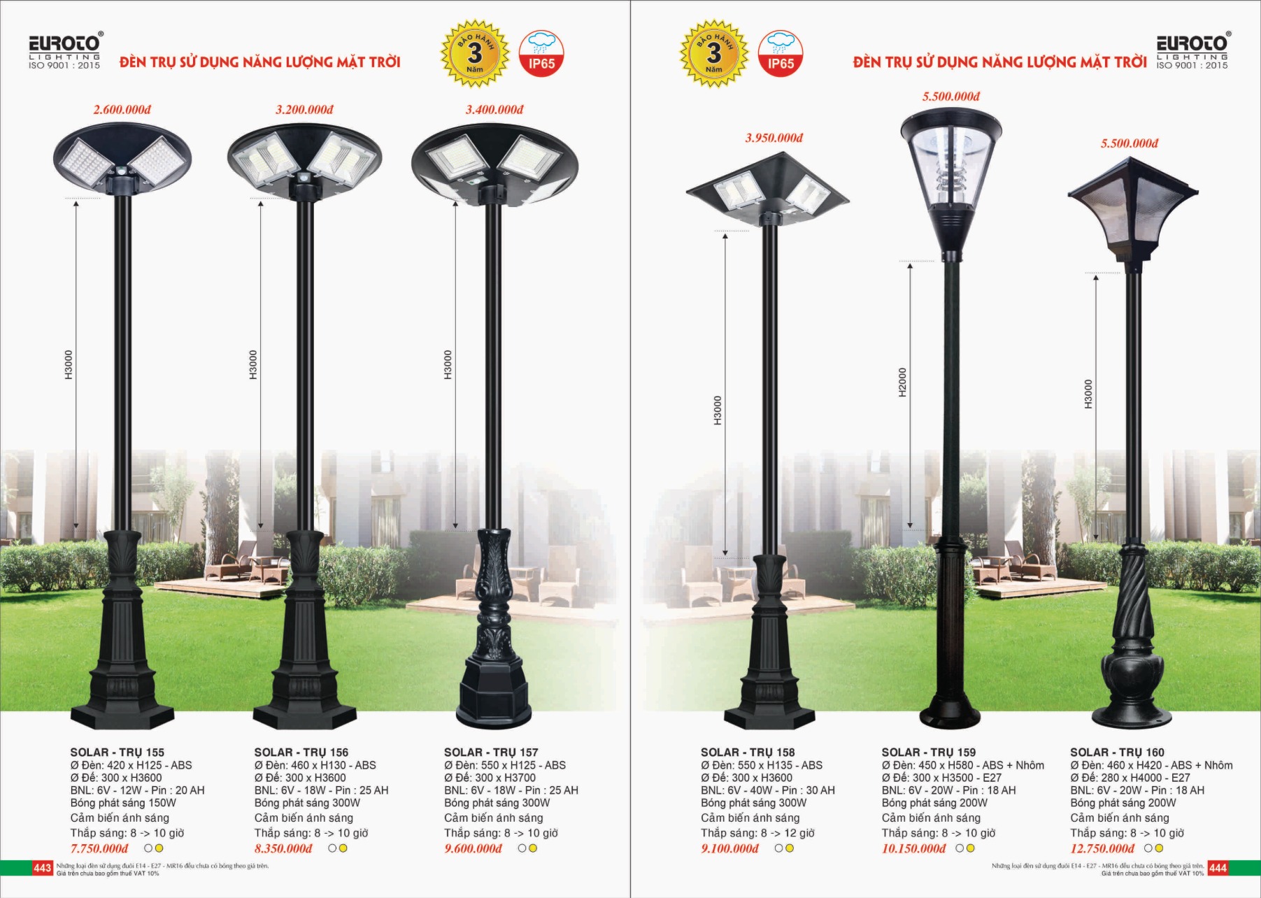 Bảng giá Đèn Trang Trí EUROTO Lighting (Catalogue 2023-2024)