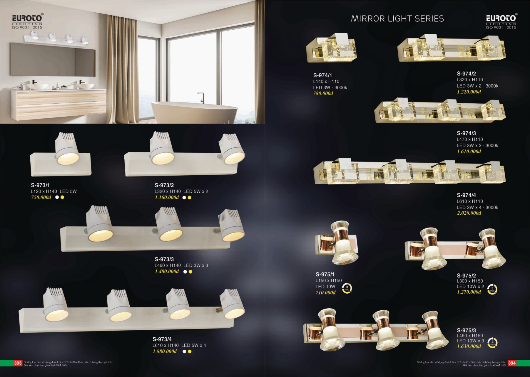 Bảng giá Đèn Trang Trí EUROTO Lighting (Catalogue 2023-2024)