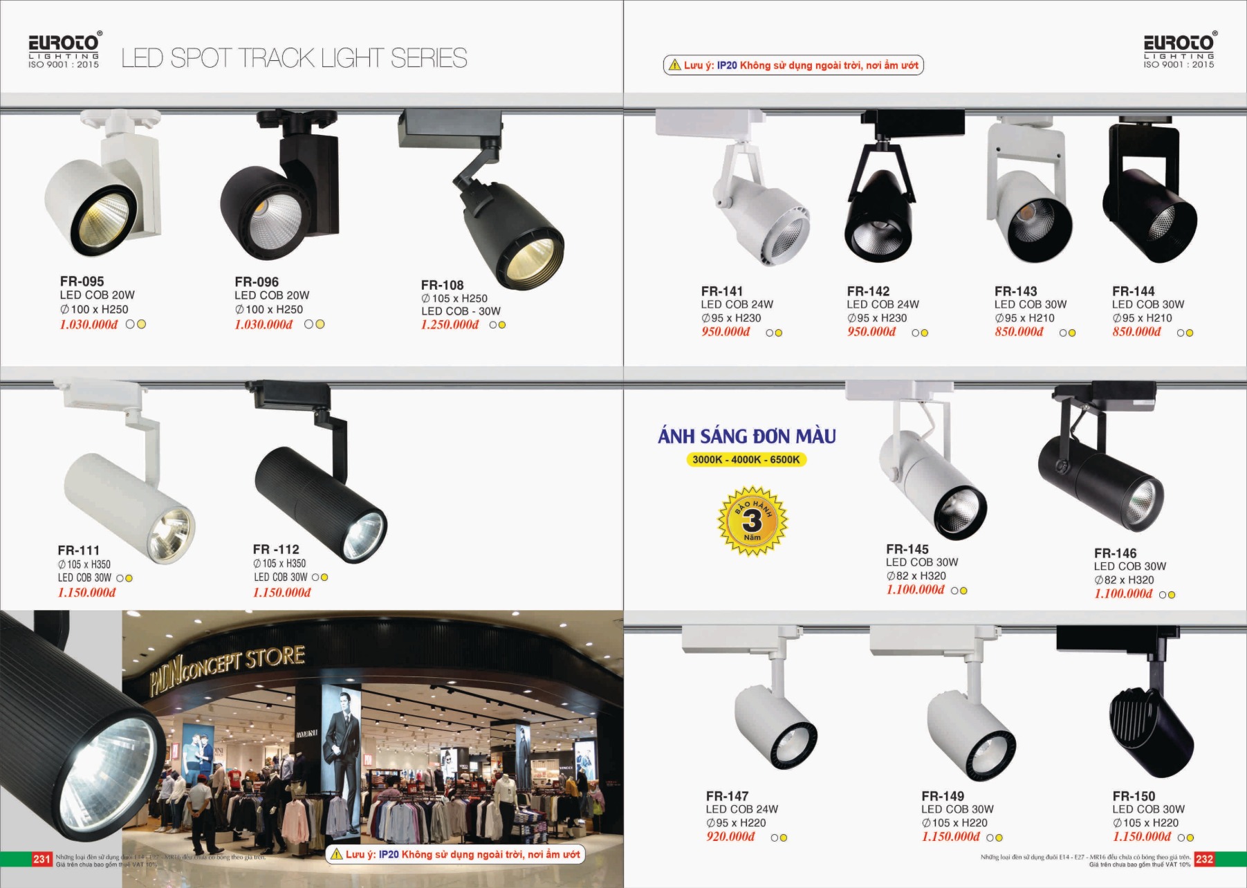 Bảng giá Đèn Trang Trí EUROTO Lighting (Catalogue 2023-2024)