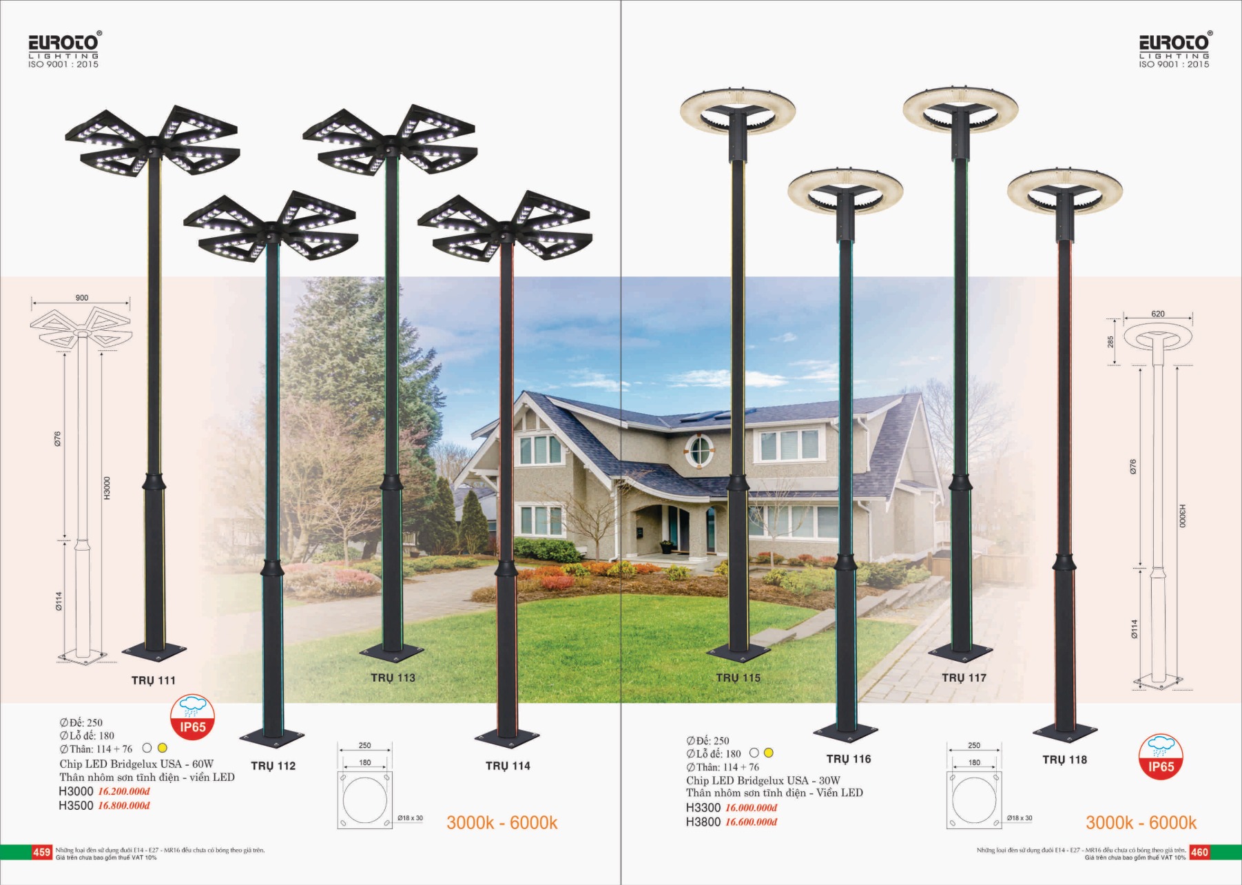 Bảng giá Đèn Trang Trí EUROTO Lighting (Catalogue 2023-2024)