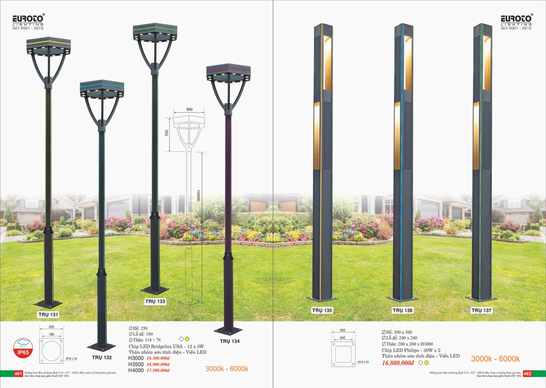 Bảng giá Đèn Trang Trí EUROTO Lighting (Catalogue 2023-2024)