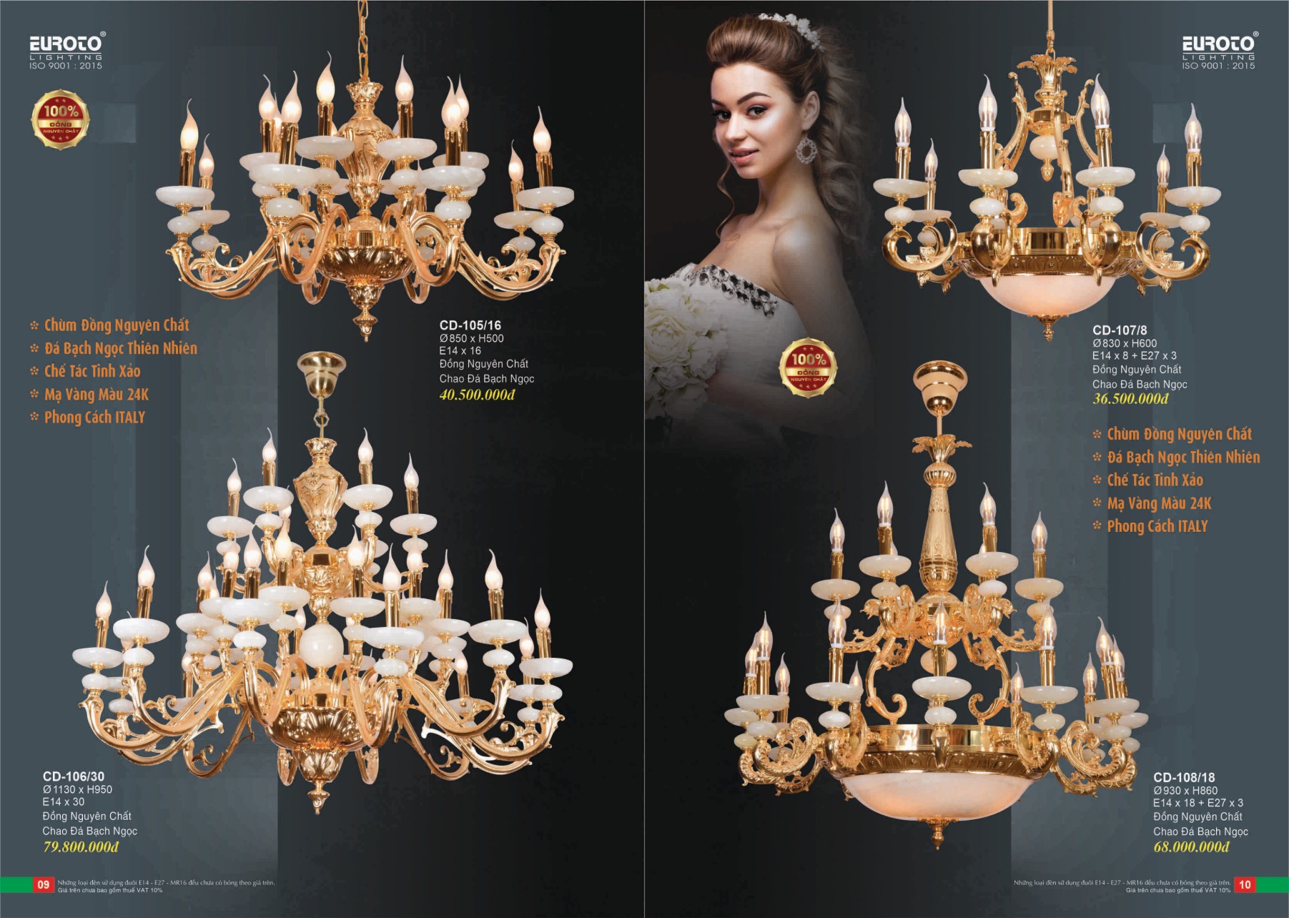 Bảng giá Đèn Trang Trí EUROTO Lighting (Catalogue 2023-2024)