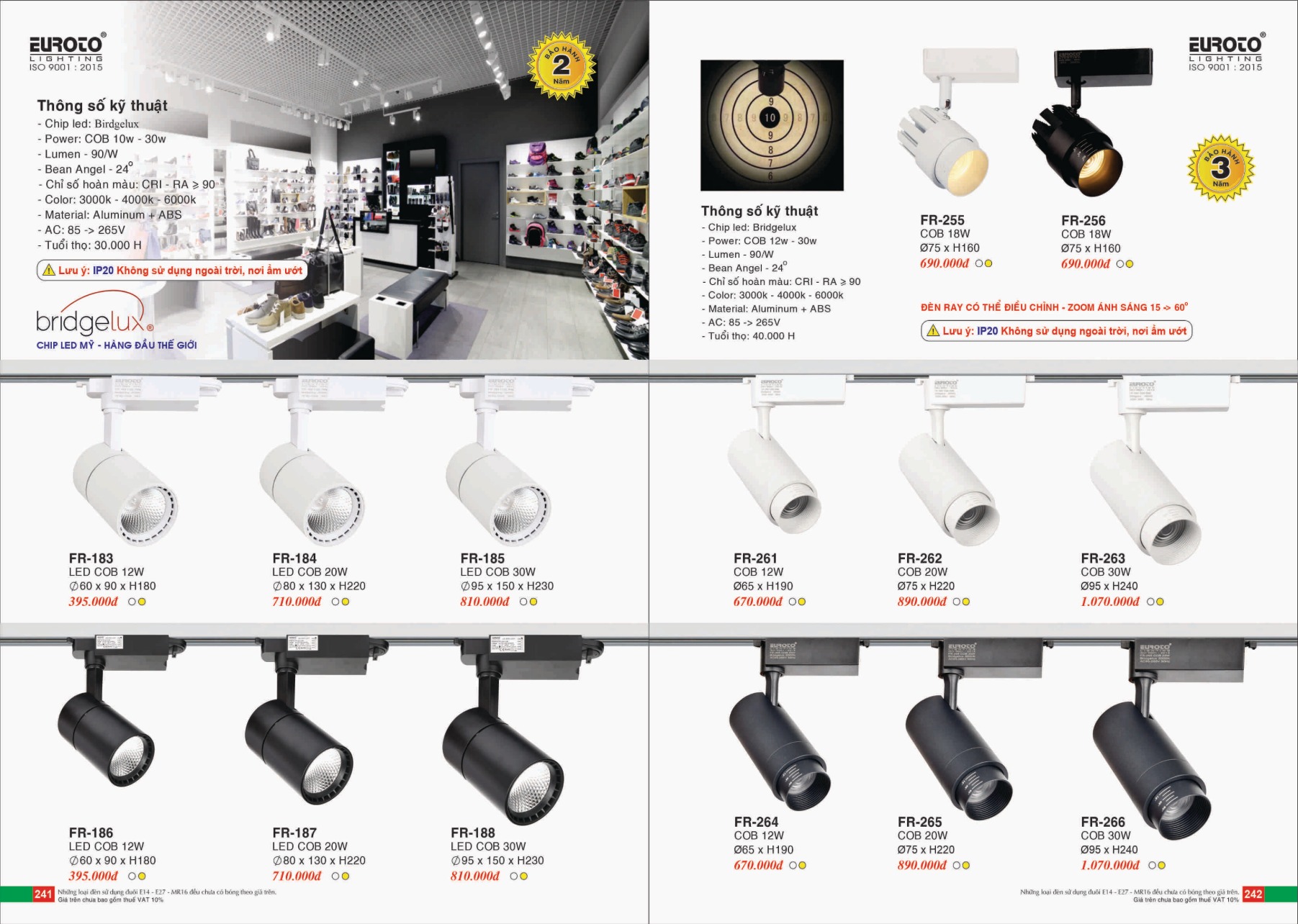 Bảng giá Đèn Trang Trí EUROTO Lighting (Catalogue 2023-2024)