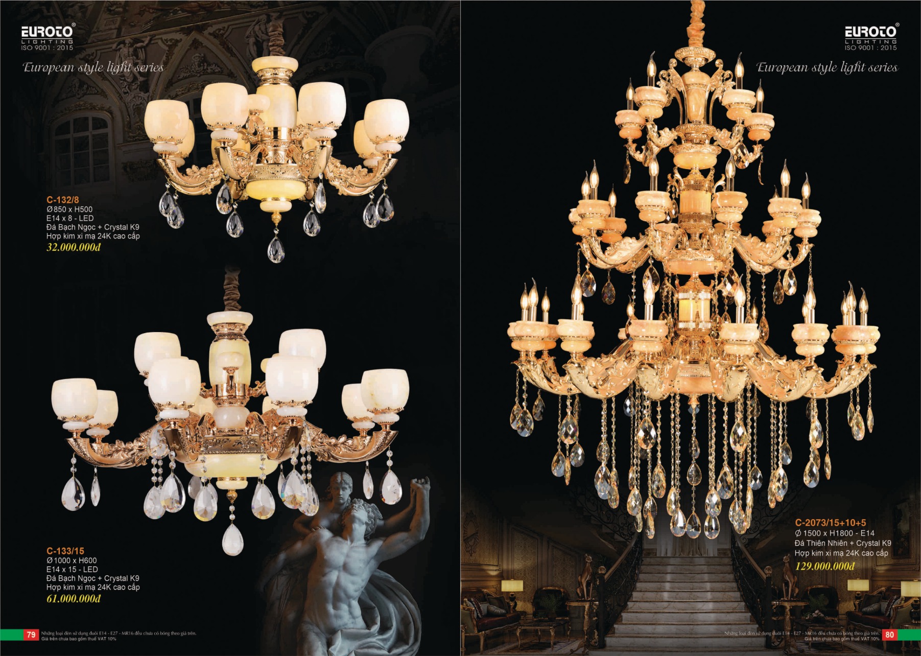 Bảng giá Đèn Trang Trí EUROTO Lighting (Catalogue 2023-2024)