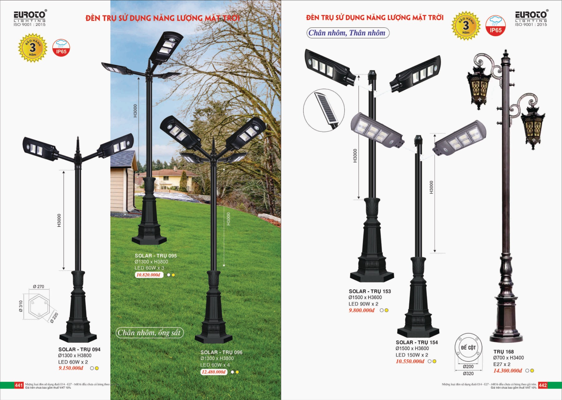 Bảng giá Đèn Trang Trí EUROTO Lighting (Catalogue 2023-2024)