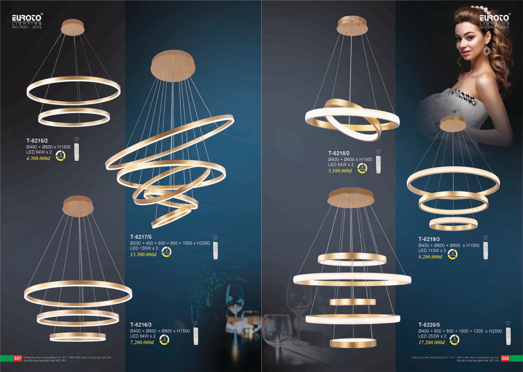 Bảng giá Đèn Trang Trí EUROTO Lighting (Catalogue 2023-2024)