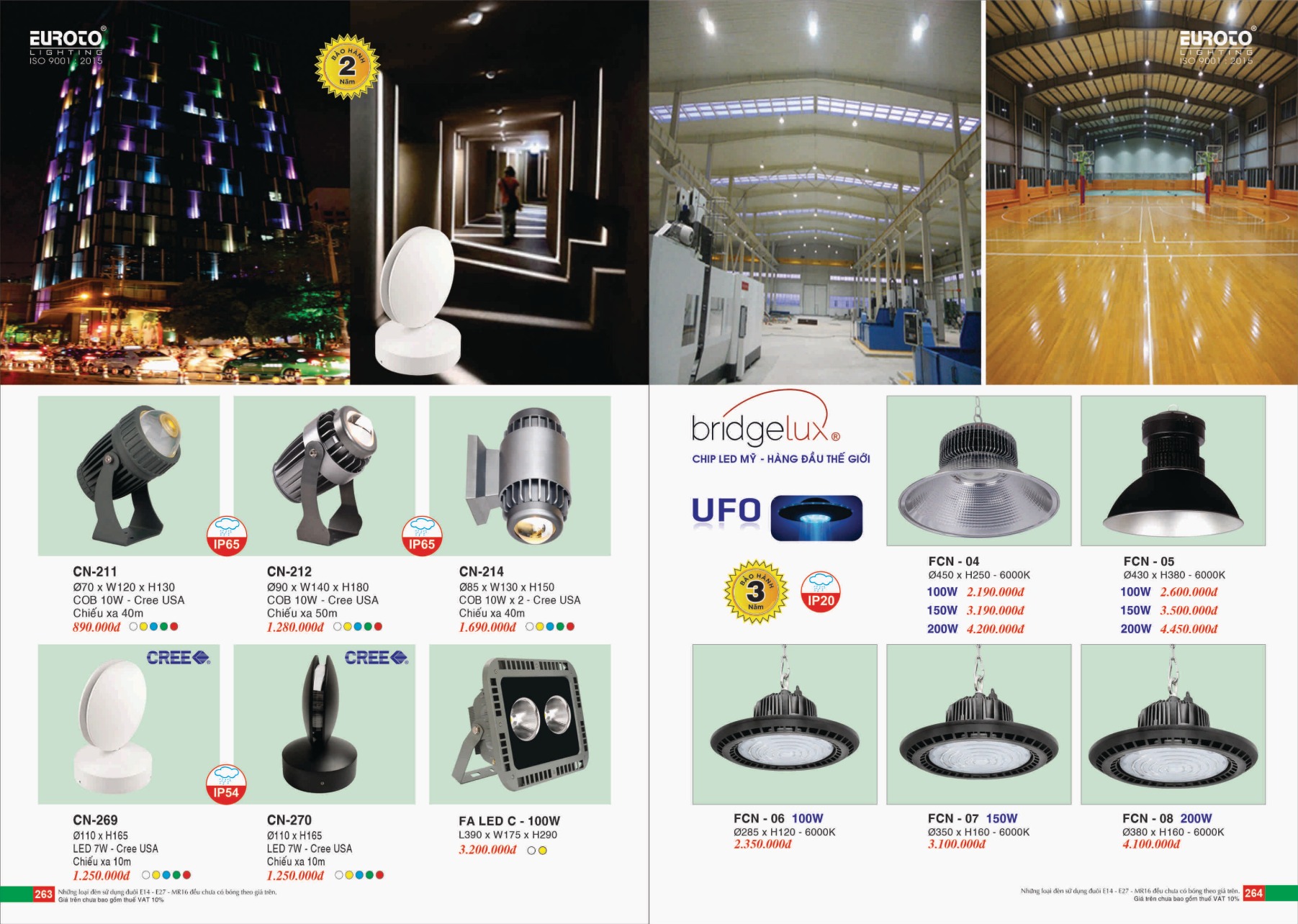 Bảng giá Đèn Trang Trí EUROTO Lighting (Catalogue 2023-2024)