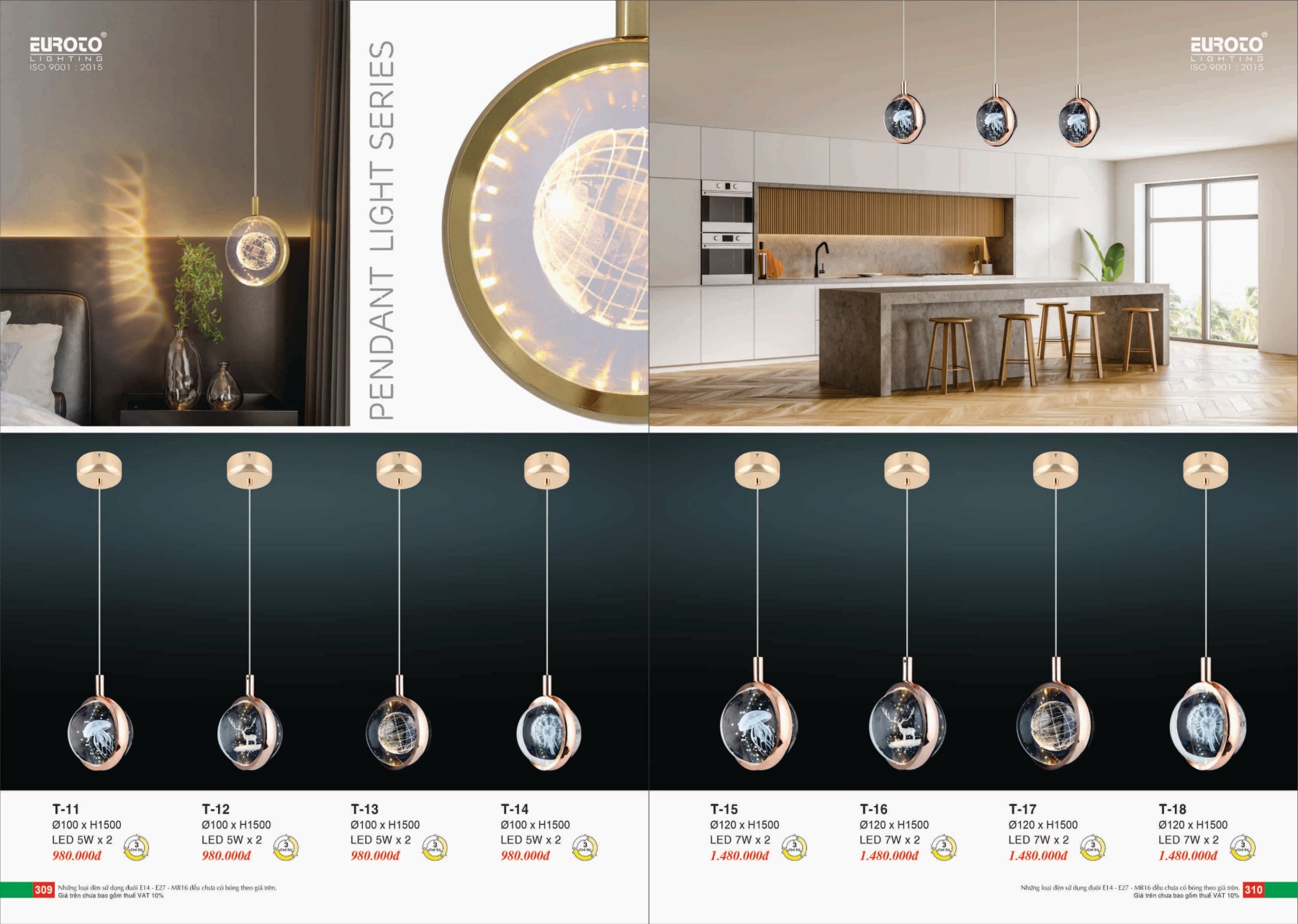 Bảng giá Đèn Trang Trí EUROTO Lighting (Catalogue 2023-2024)