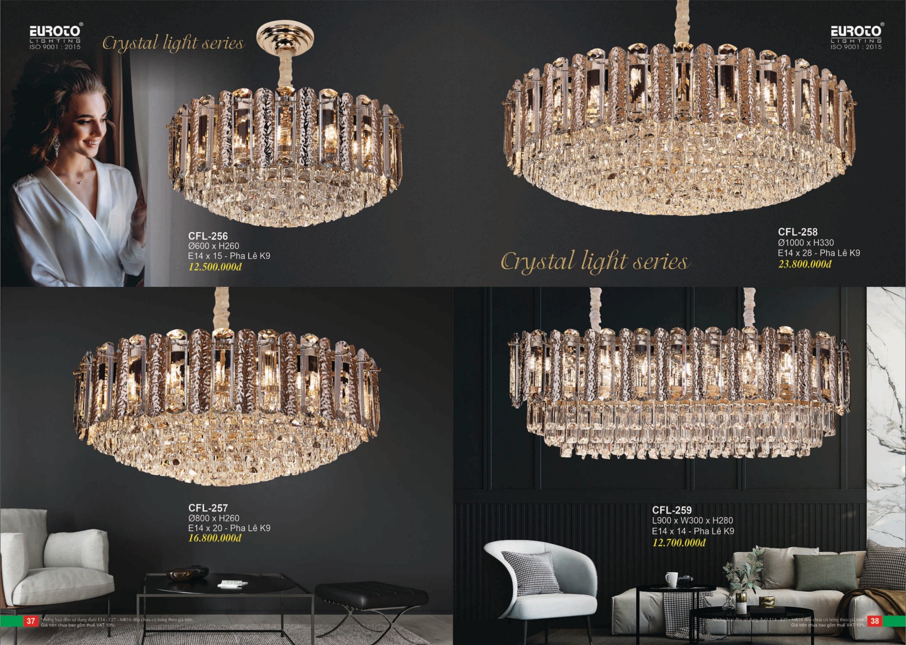 Bảng giá Đèn Trang Trí EUROTO Lighting (Catalogue 2023-2024)