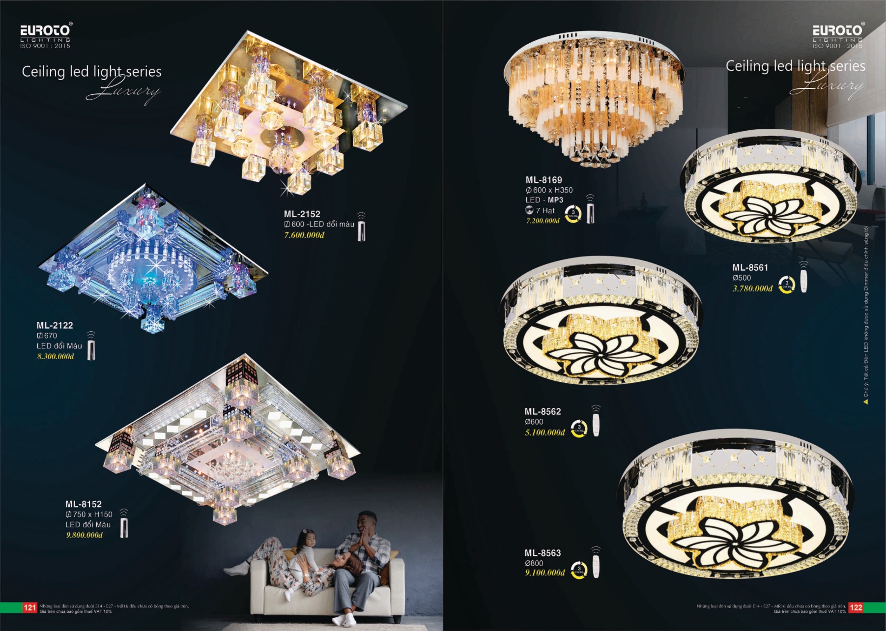 Bảng giá Đèn Trang Trí EUROTO Lighting (Catalogue 2023-2024)