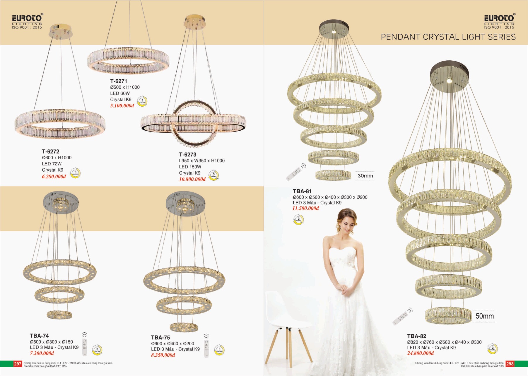 Bảng giá Đèn Trang Trí EUROTO Lighting (Catalogue 2023-2024)