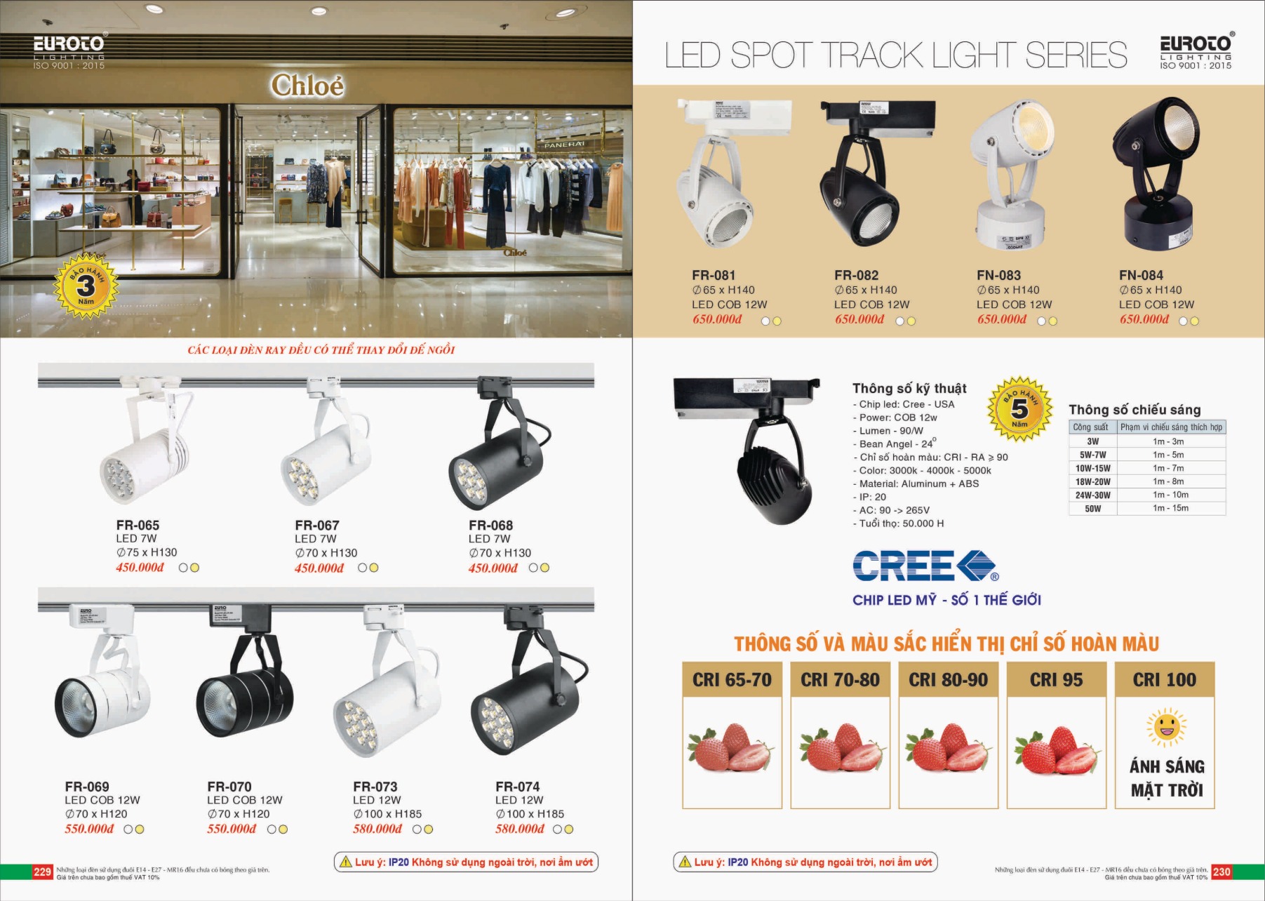 Bảng giá Đèn Trang Trí EUROTO Lighting (Catalogue 2023-2024)