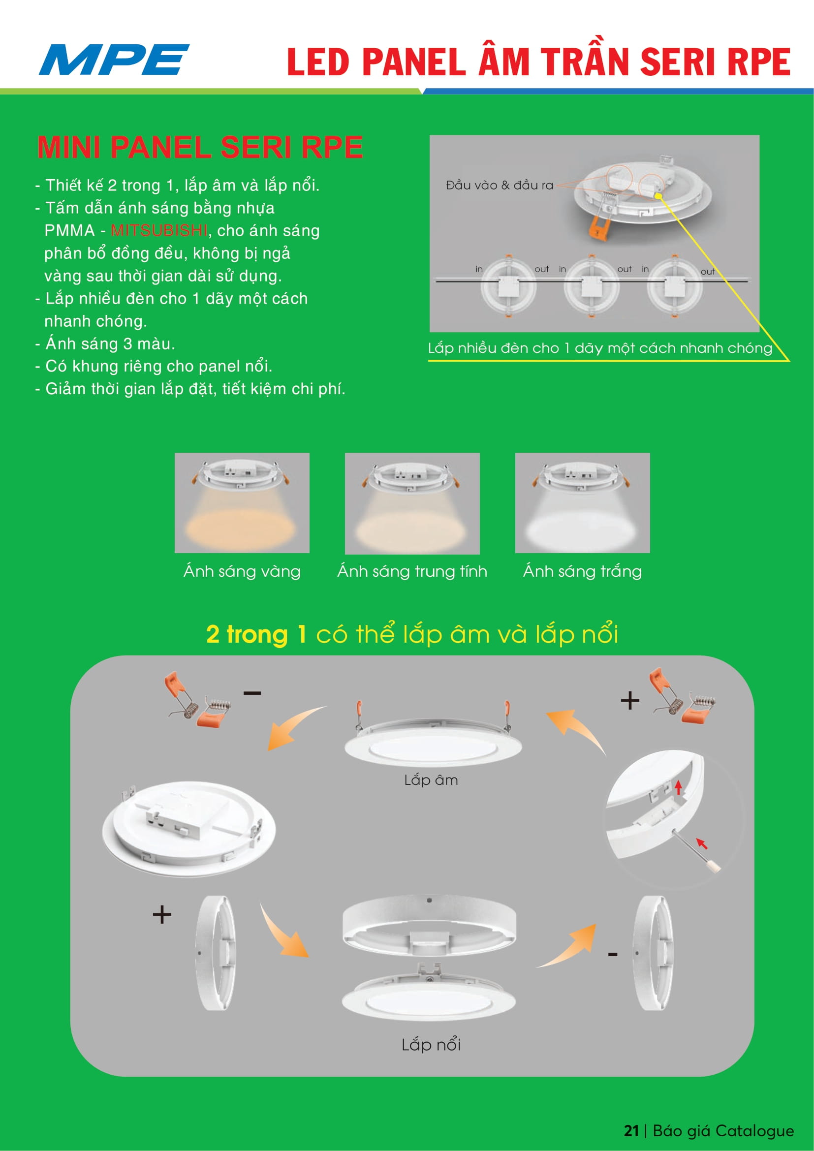 Catalogue MPE 2023-2024 ( Bảng giá Đèn Led & Thiết bị điện MPE mới nhất )