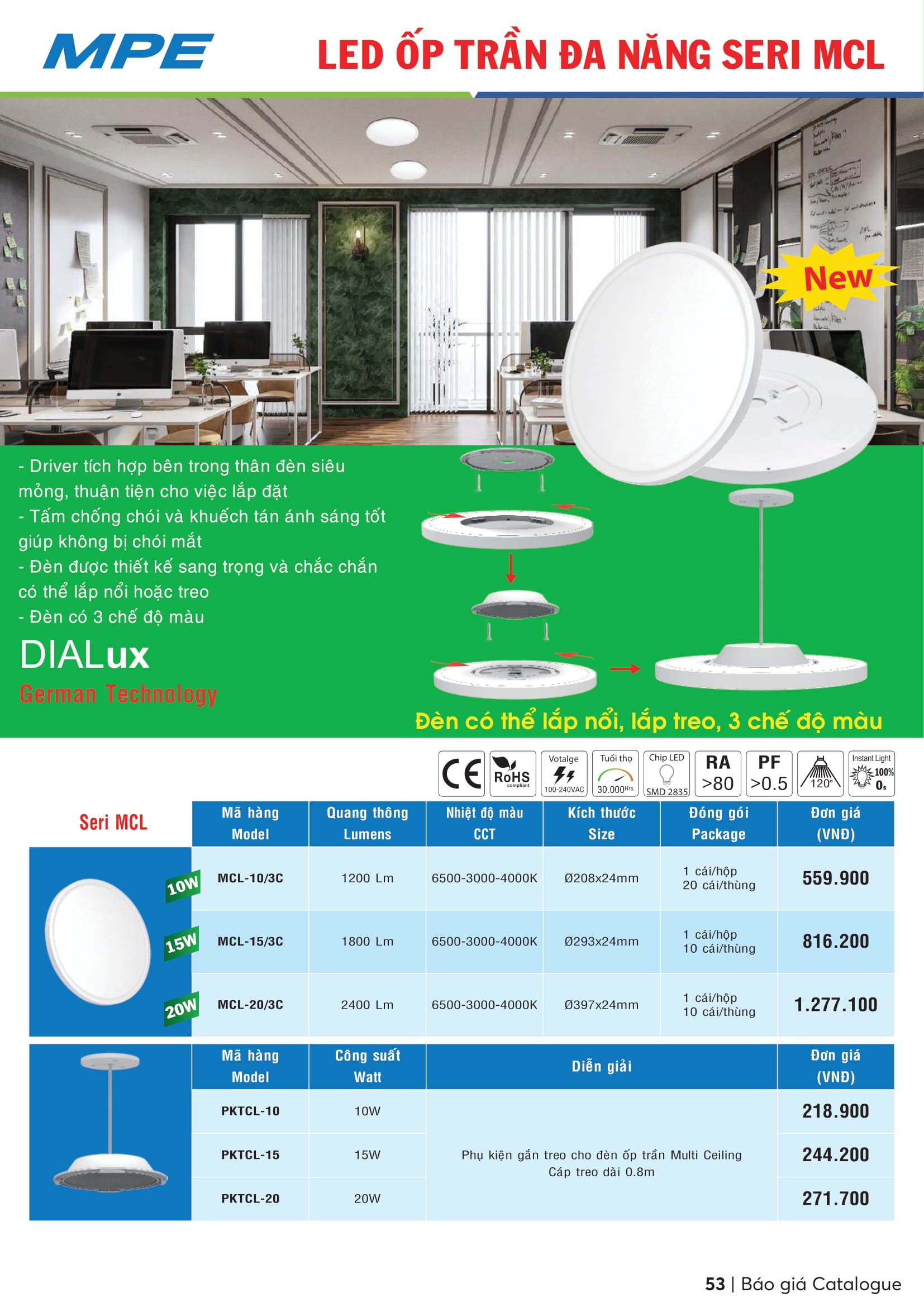 Catalogue MPE 2023-2024 ( Bảng giá Đèn Led & Thiết bị điện MPE mới nhất )