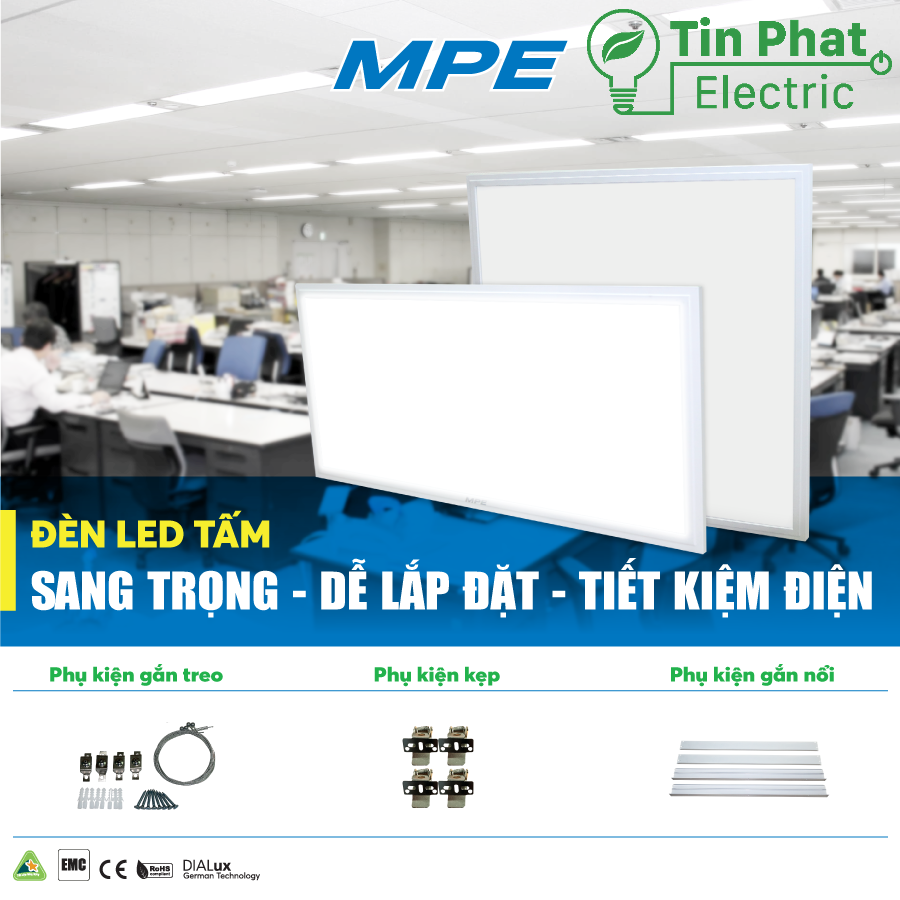 LED PANEL LỚN FPL-6060 TRẮNG, VÀNG, TRUNG TÍNH SERIES FPL (MPE)