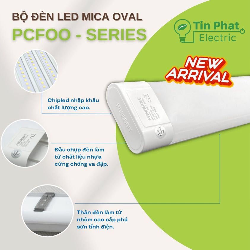 Bộ đèn LED chụp mica PCFOO20L